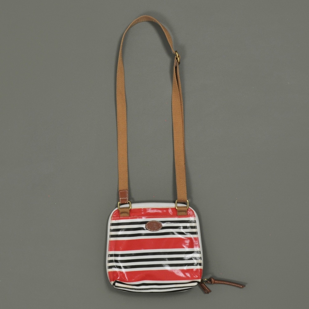 FOSSIL, STRIPED PVC CROSSBODY BAG